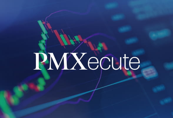 Finance background with PMXecute logo