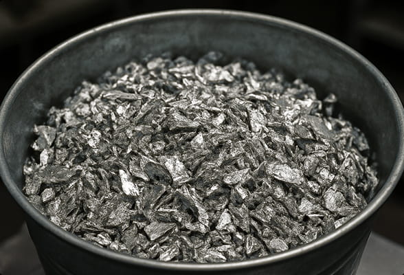 Silver scrap ready for smelting and electrolytic refining at StoneX’s certified silver refinery facility.