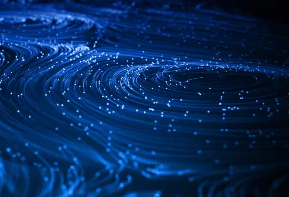 Abstract blue digital waves, symbolizing StoneX Pro's access to institutional-grade FX liquidity and deep liquidity pools for various trading needs.